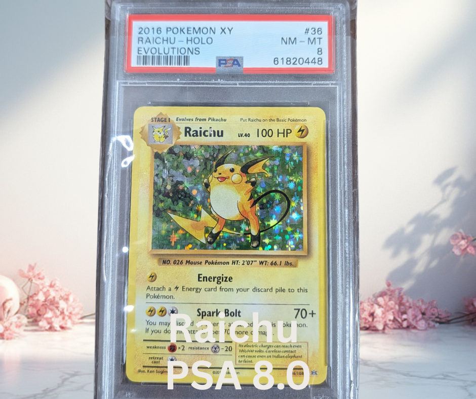 Pokemon Raichu Evolutions PSA 8