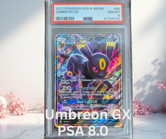 Pokemon Umbreon GX Sun & Moon Base Set PSA 8
