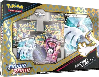 Pokemon Crown Zenith Set. New Sealed Crown Zenith Special Collection [Unown V & Lugia V]